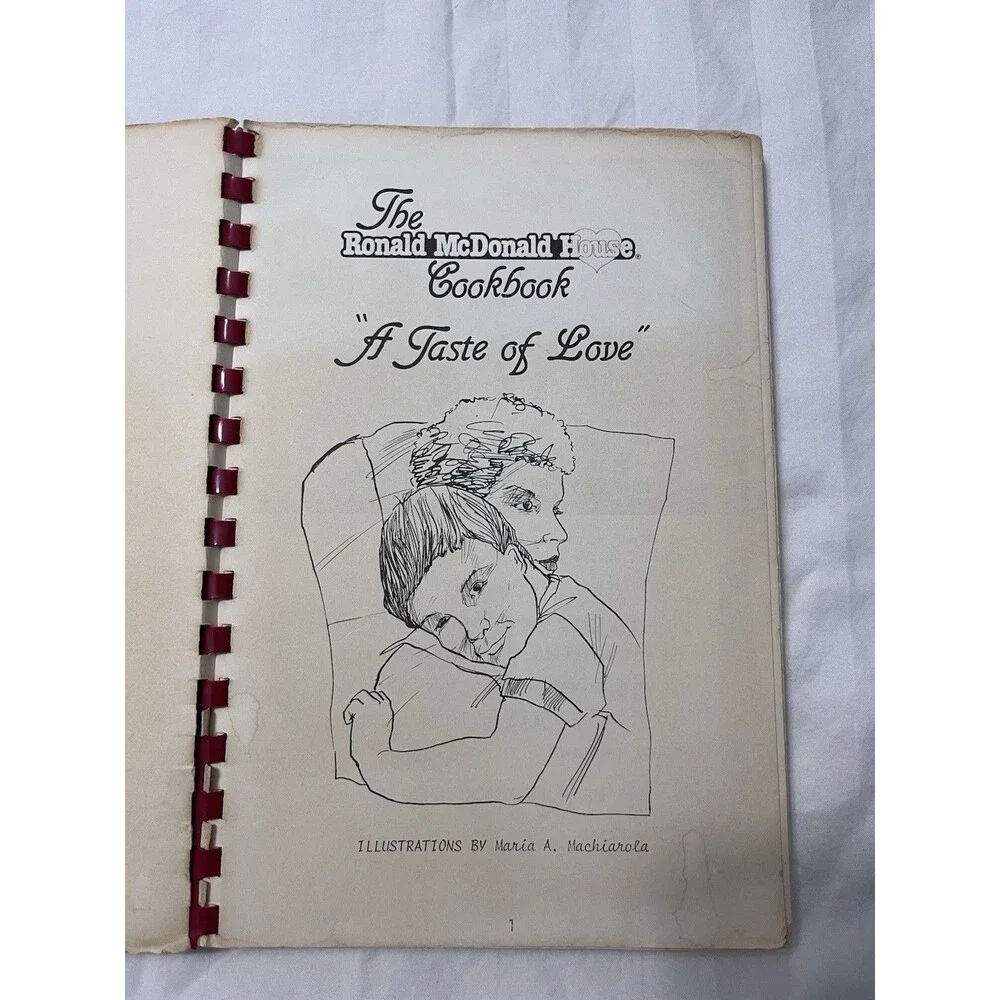 1983 Ronald McDonald House Cookbook Taste of Love Pittsburgh PA Spiral Vintage